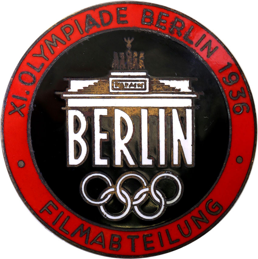 Niemcy, III Rzesza. Odznaka Ekipy Filmowej - XI Igrzyska Olimpijskie, Berlin 1936